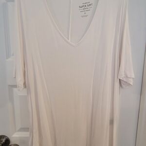 Torrid Super Soft Cream V-Neck Tee